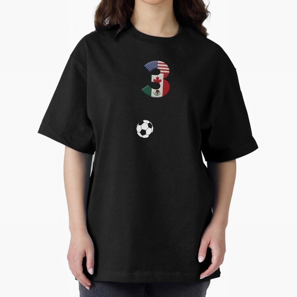 World Cup 2026 Host Nations Oversized T-Shirt Celebrate Rivalries and Pride in Match Day Hype around FIFA World Cup 2026, Neymar, Haaland and Cristiano Ronaldo, Portugal, Spain and Germany, Vintage Soccer Flavor, Modern Football Stars, National