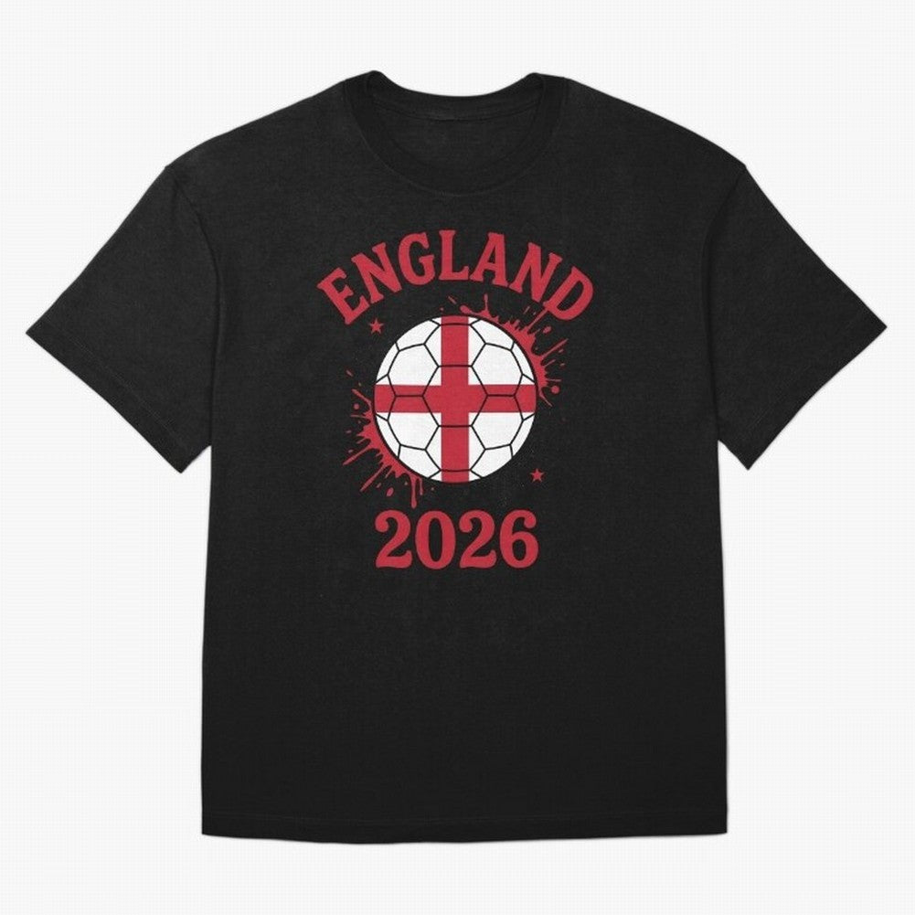 England World Cup 2026 football supporter| St George Cross Football Oversized T-Shirt Keep the Match Day Mood of Global Football Passion for FIFA World Cup 2026, Built around Haaland and Mbappe, England and Germany, Championship Spirit, Famous