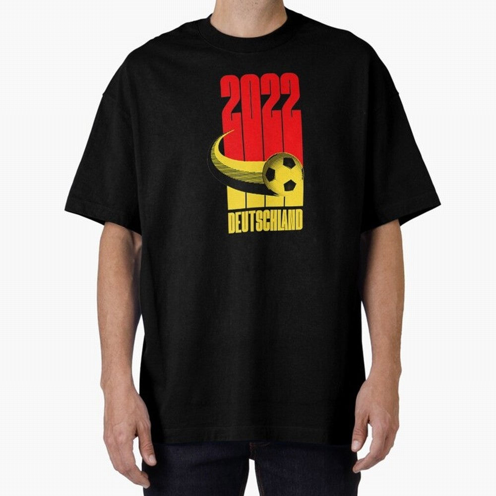Germany 2022 Football Soccer Graphic Deutschland Oversized T-Shirt Bring Supporter Culture to Global Football Passion for FIFA World Cup 2026 Group Stage, Capturing Messi, Neymar and Mbappe, England, Game Day Rituals, Football Legends, Country