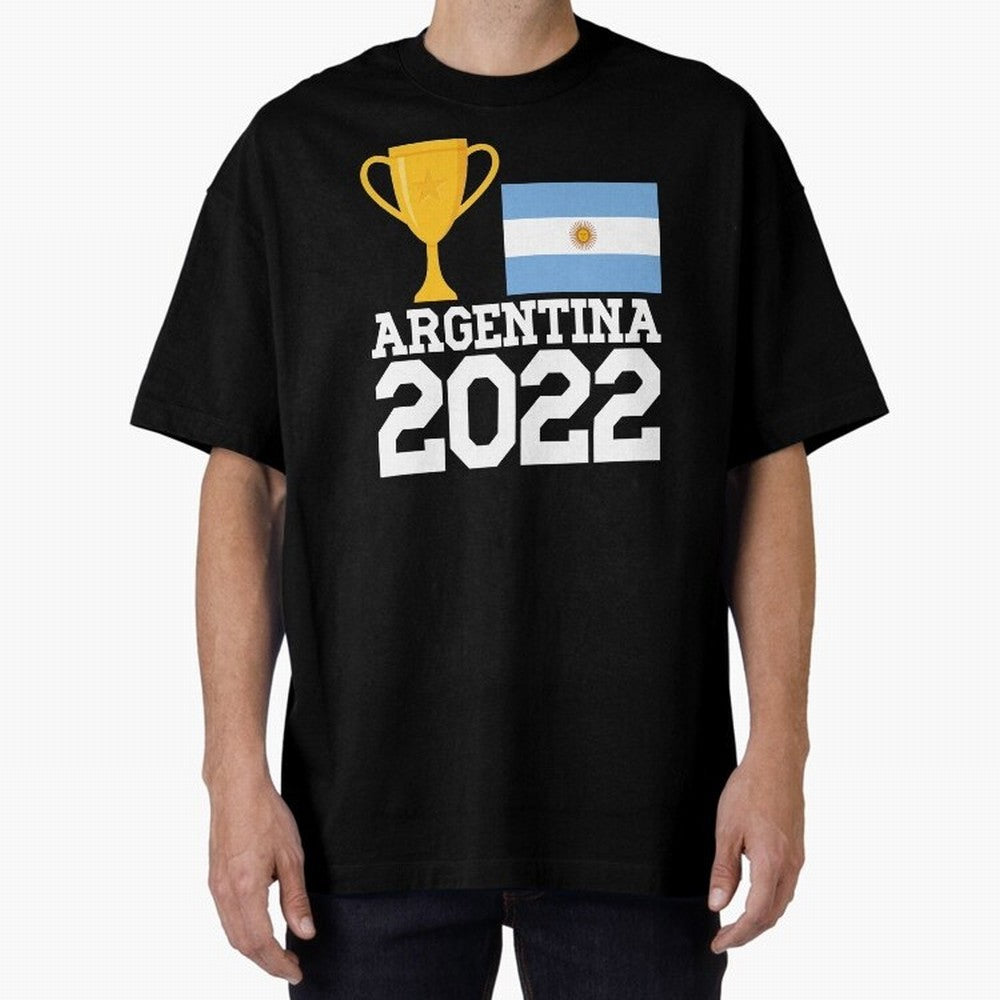 Argentina World Cup Soccer Football 2022, Argentina Soccer Jersey Argentinian Football, Argentina, Argentinian, Qatar World Cup 2022 Oversized T-Shirt Celebrate Fan Favorites in Global Football Passion for FIFA World Cup 2026 Group Stage, Inspired