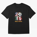 United By Football Soccer Fan Gear 2026 Oversized T-Shirt Celebrate Global Passion for FIFA World Cup 2026 USA Canada Mexico for Fans of CR7 and Messi and Spain and Netherlands, Bringing Football History, Final Match Energy, Crowd Noise and Once in