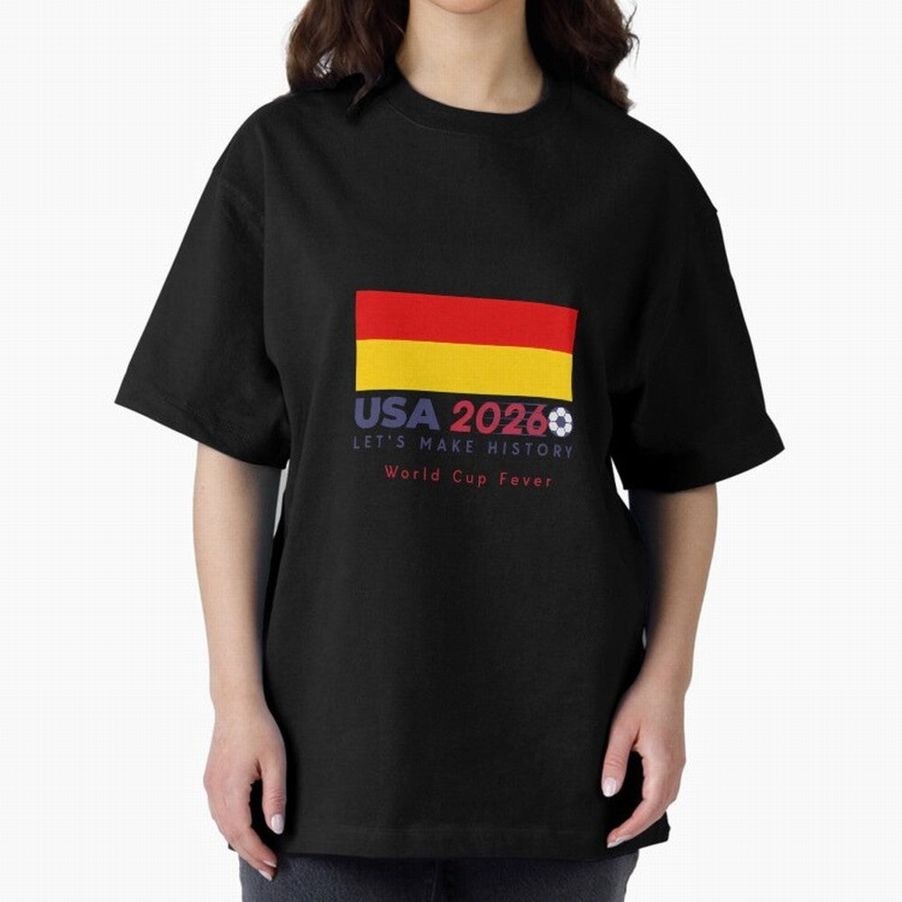 Usa 2026 World Cup Fever Americas Football. Oversized T-Shirt Show Championship Spirit for Match Day Hype around FIFA World Cup 2026 USA Canada Mexico, Messi, Neymar and Mbappe, England, Stadium Chants, National Pride, Trophy Dreams and