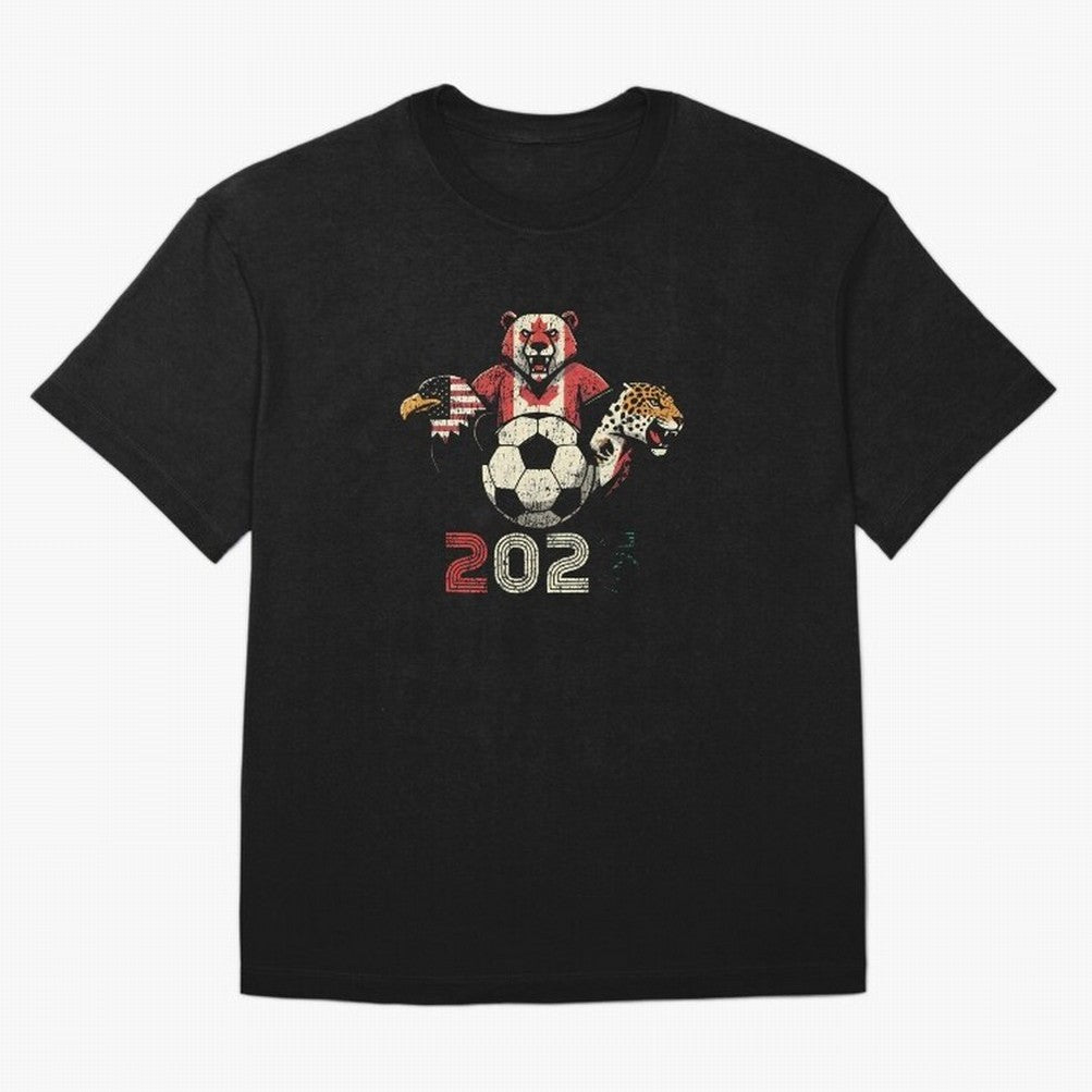 United 2026 Soccer Mascots North America Tournament T-Shirt_83157189 Oversized T-Shirt Honor Football Greatness during Global Football Passion for FIFA World Cup 2026 Group Stage, Celebrating Neymar, Portugal, Champion Mindset, Group Stage Buzz,