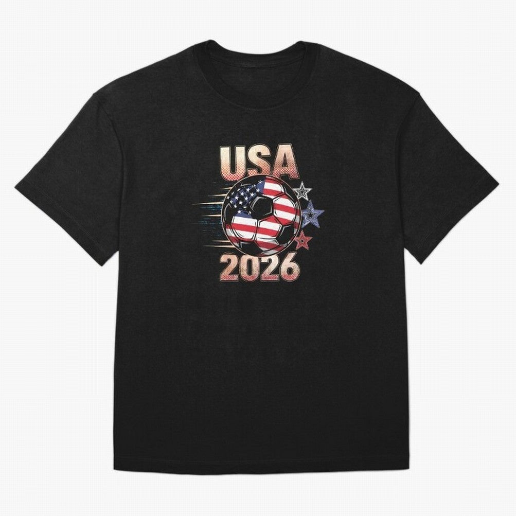 USA Soccer with Red White Blue Stars 2026 Cup T-Shirt_83834283 Oversized T-Shirt Follow the Final Road of FIFA World Cup 2026 USA Canada Mexico Built around Neymar, France Energy, Retro Football Energy, Iconic Rivalries, Trophy Chase Drama and