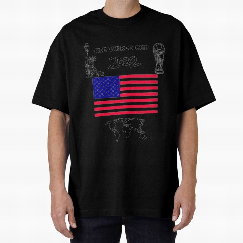 T-shirt for World cup, USA Oversized T-Shirt Bring Home Match Day Hype around FIFA World Cup 2026 Group Stage, Mbappe and Neymar, Brazil, Portugal and Argentina, Stadium Memories, Football Loyalty, International Chants and Championship Tradition;