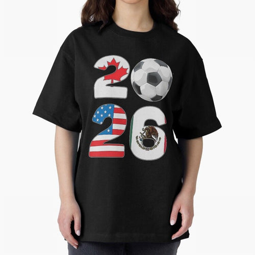 2026 North America Football Massive Event Soccer Ball Oversized T-Shirt Show Support during FIFA World Cup 2026 Centered on Cristiano Ronaldo, France Energy, Championship Spirit, Famous Goals, Roaring Crowds and International Football Unity; Ideal