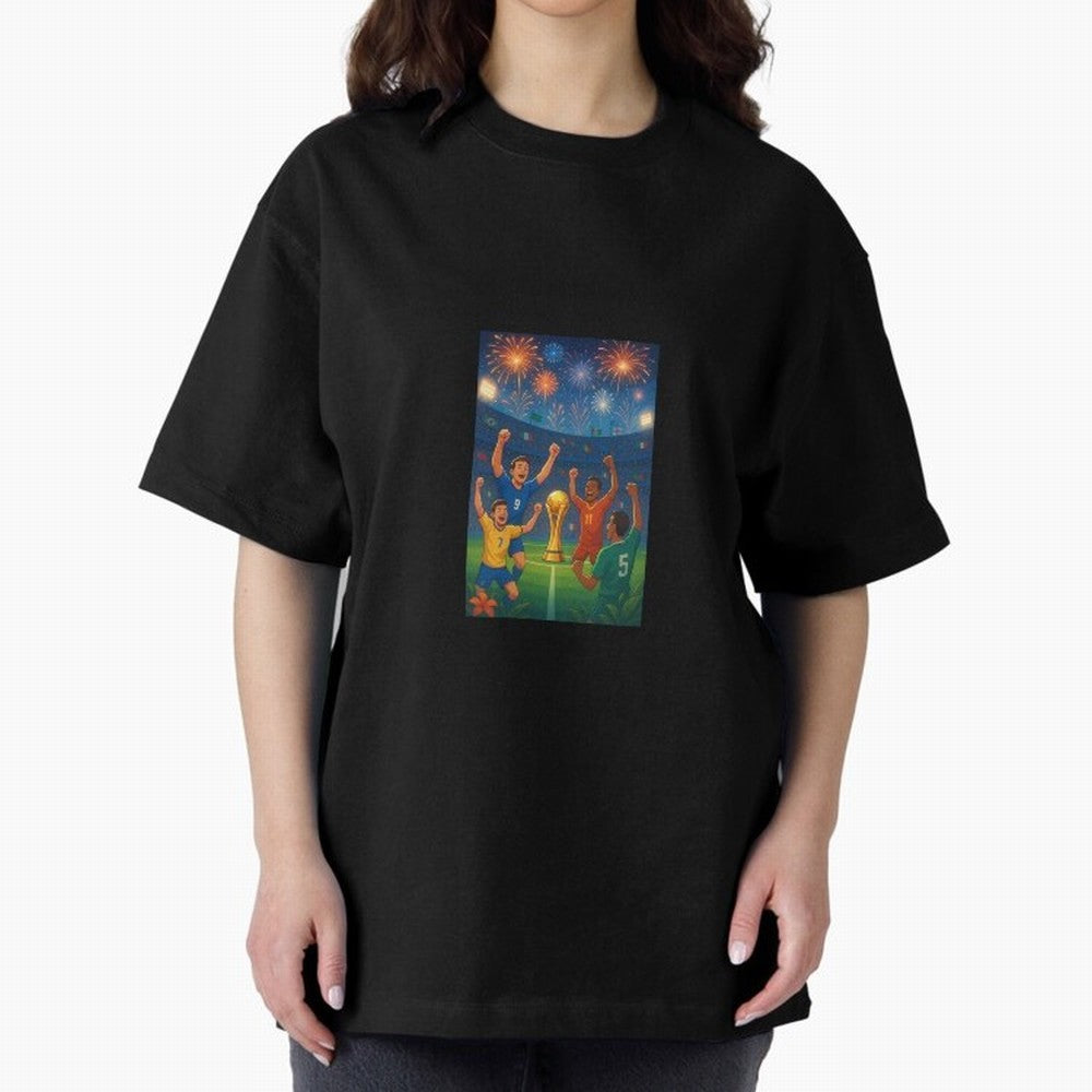 World Cup Oversized T-Shirt Show Love for Legendary Goals in the FIFA World Cup 2026 Journey through CR7 Highlights, Brazil, Portugal and Argentina Pride, Stadium Memories, Football Loyalty, International Chants and Championship Tradition; Ideal