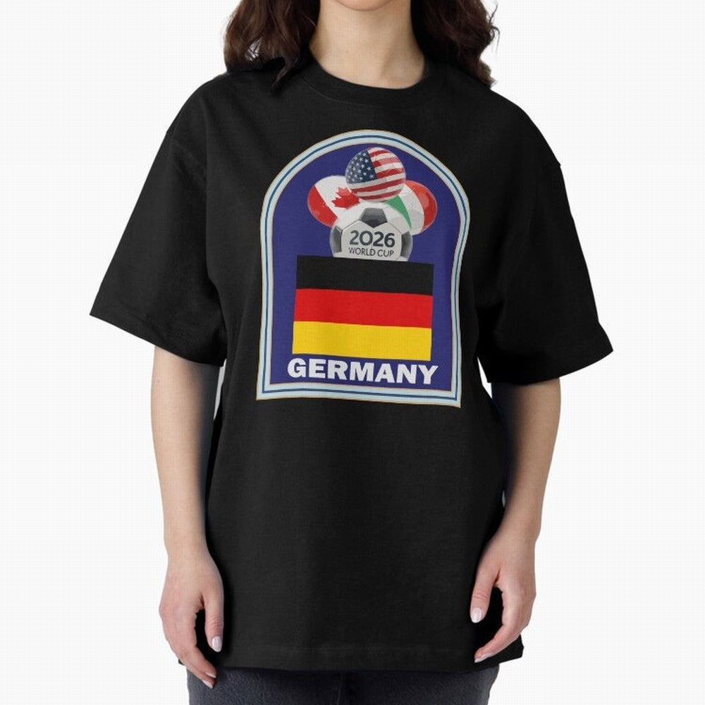 Germany 2026 Soccer T-shirt Oversized T-Shirt Celebrate Football Heritage in FIFA World Cup 2026 for Fans of Messi, Neymar and Mbappe and Portugal, Spain and Germany, Bringing Stadium Chants, National Pride, Trophy Dreams and Unforgettable Football