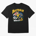 Australia World Cup 2026 Kangaroo Soccer Fan Art Oversized T-Shirt Celebrate Unforgettable Nights in Match Day Hype around FIFA World Cup 2026 Group Stage, Cristiano Ronaldo, Haaland and CR7, England, France and Netherlands, Classic Soccer