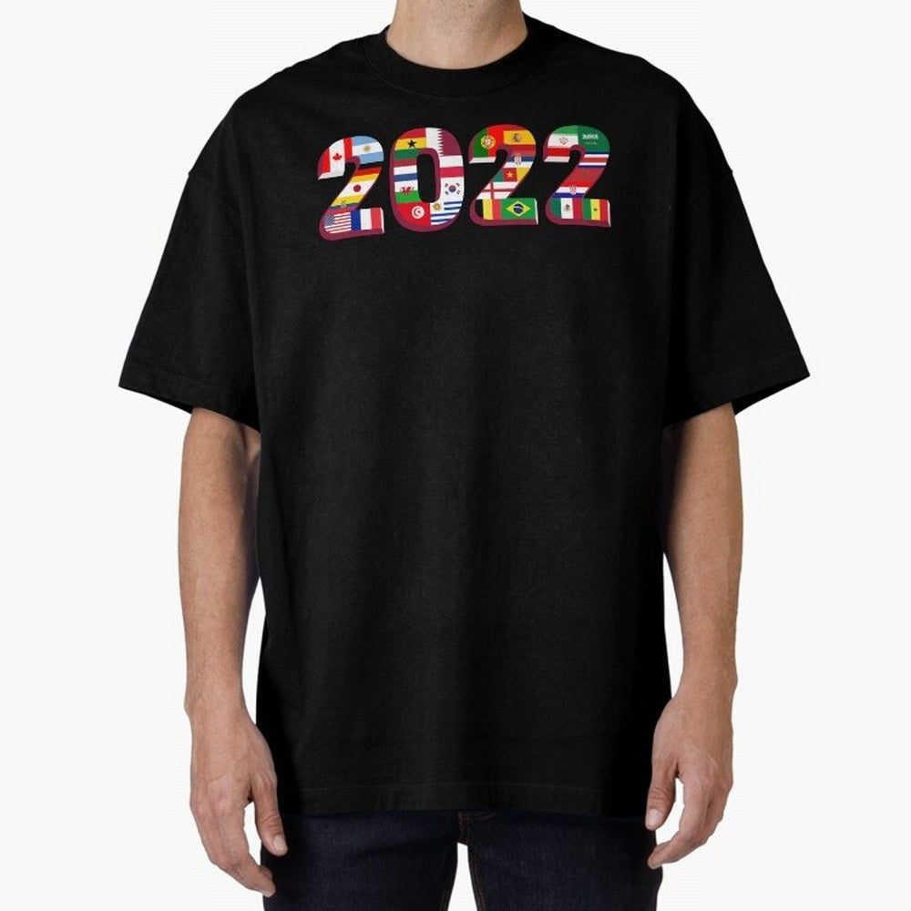 All the 32 Teams that Played in 2022 in Qatar for Football Fans Oversized T-Shirt Bring Match Day Fire to Global Football Passion for FIFA World Cup 2026 USA Canada Mexico, Built around CR7, England and Germany, Global Supporter Spirit, Legendary