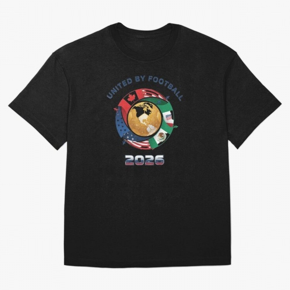 United By Football 2026 Logo Oversized T-Shirt Celebrate Soccer Greatness during FIFA World Cup 2026 Group Stage Spirit, Built around Netherlands, Haaland, Classic Soccer Heritage, Championship Pressure, Fan Loyalty and International Pride; Made