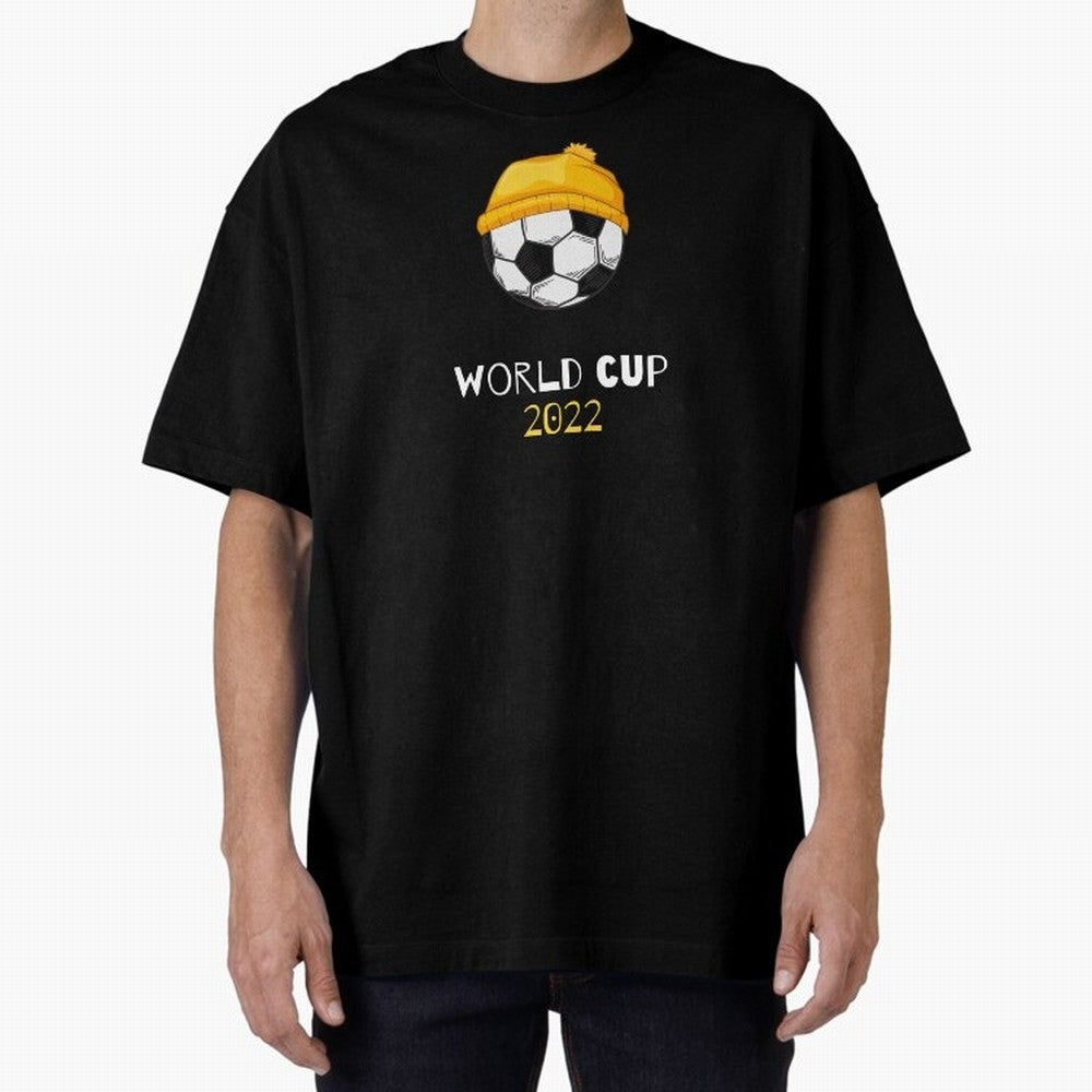 World Cup 2022 Qatar Oversized T-Shirt Mark the FIFA World Cup 2026 USA Canada Mexico Journey through Mbappe and Neymar Highlights, Netherlands Pride, Vintage Soccer Flavor, Modern Football Stars, National Flags and Final Night Emotion; Perfect for