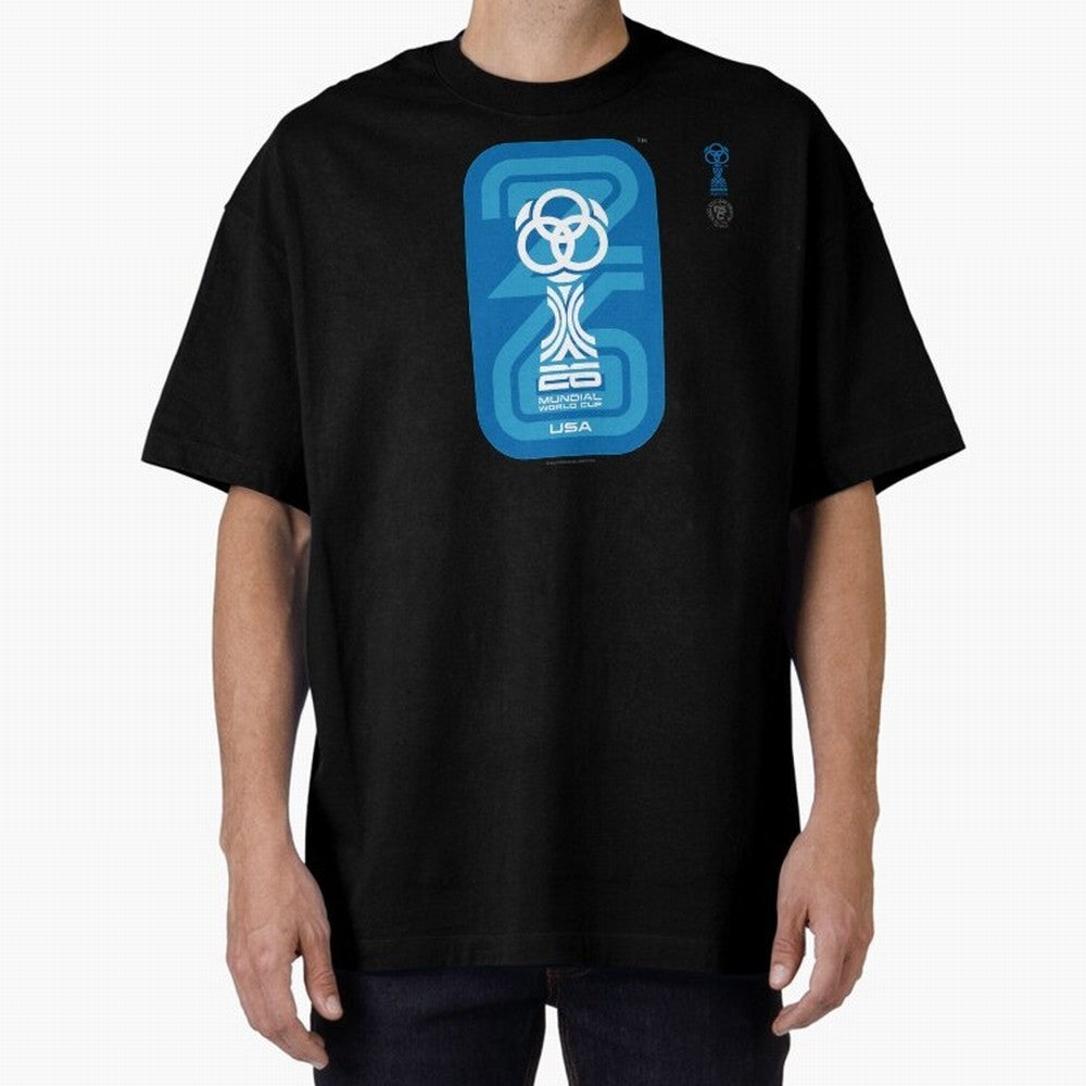 Mundial 26 USA Fan Trophy ¨C Retro Soccer World Cup Inspired Graphic ¨C Modern Football Art Design Oversized T-Shirt Celebrate Fan Culture around Match Day Hype around FIFA World Cup 2026 USA Canada Mexico, Cristiano Ronaldo, England, France and