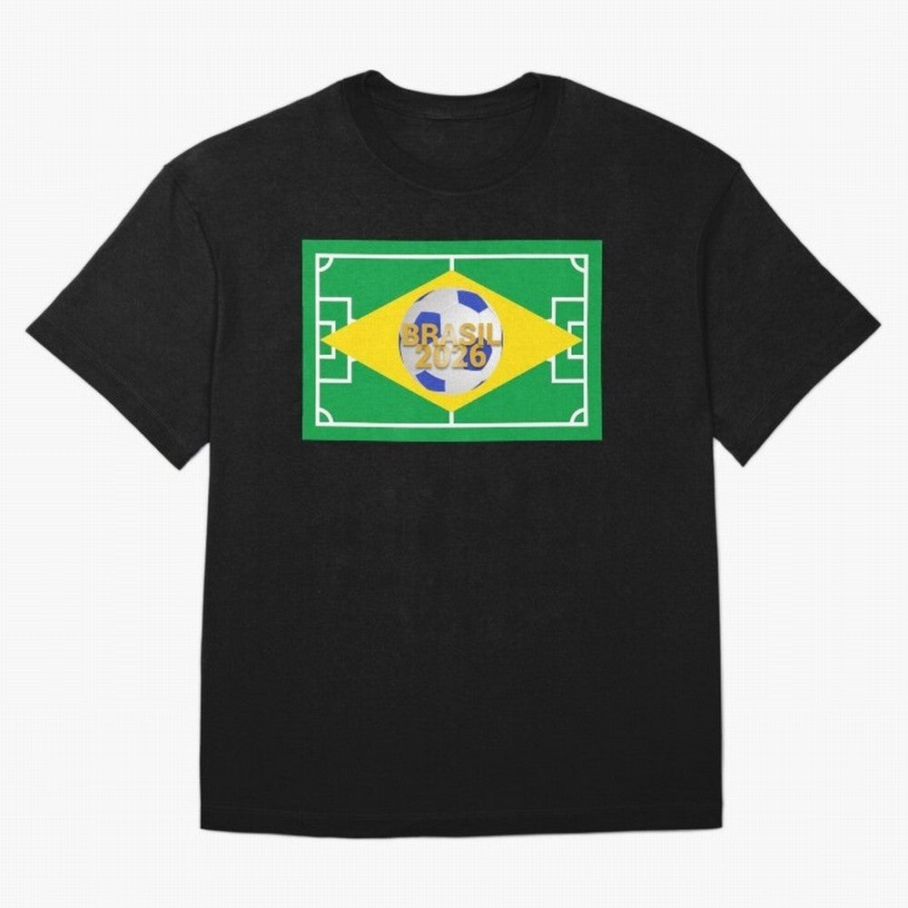 Brazil World Cup 2026 Oversized T-Shirt Feel Match Day Hype around FIFA World Cup 2026 USA Canada Mexico, Messi, Argentina, France and Brazil, Football Festival Excitement, Trophy Ambitions, Country Rivalries and Star Player Buzz; Great for Watch