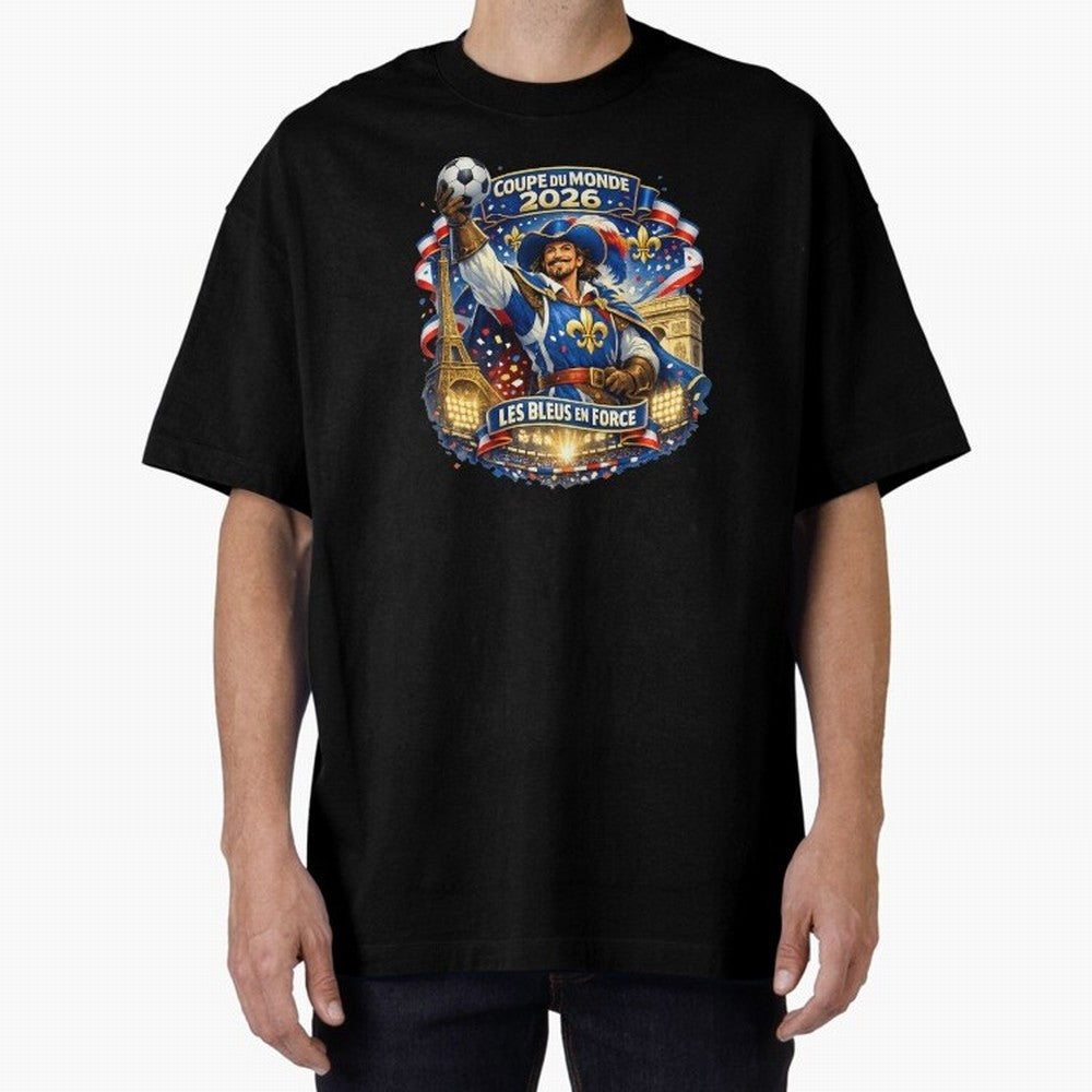 France World Cup 2026 Supporter Oversized T-Shirt Carry the Colors and Pride of FIFA World Cup 2026 USA Canada Mexico Spirit, Featuring Argentina and Brazil, Mbappe and Neymar, Classic Soccer Heritage, Championship Pressure, Fan Loyalty and