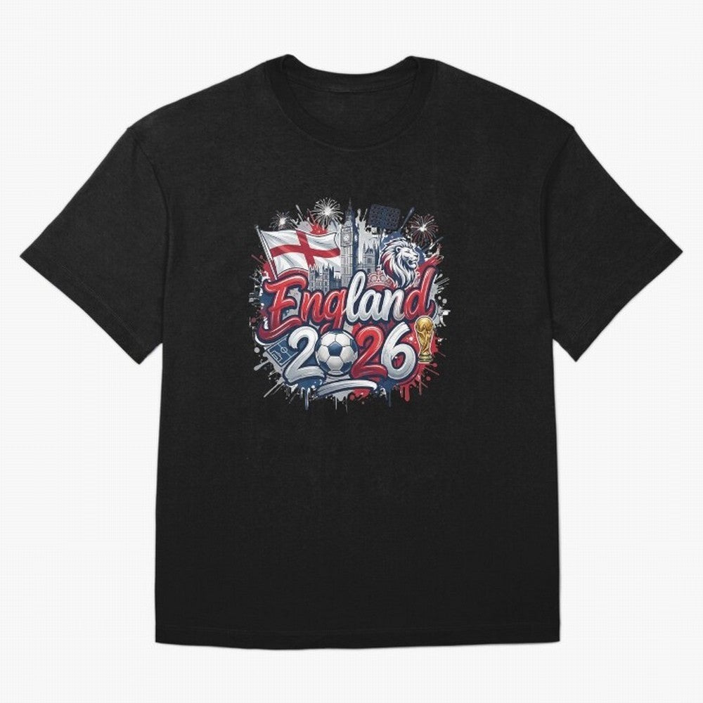 England World Cup 2026 Football Legacy Oversized T-Shirt Make Every Kick Count in FIFA World Cup 2026 for Fans of Haaland and Mbappe and Brazil, Bringing Champion Mindset, Group Stage Buzz, Knockout Tension and Passionate Fan Culture; Created for