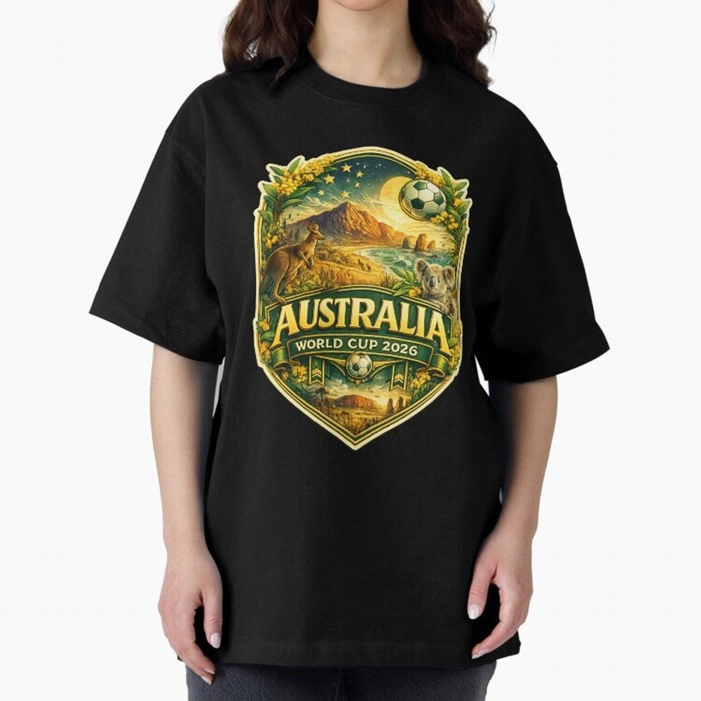 Australia FIFA World Cup 2026 Great Barrier Reef Outback Kangaroo Coast Oversized T-Shirt Remember Iconic Moments from the FIFA World Cup 2026 Journey through Neymar, Haaland and Cristiano Ronaldo Highlights, Spain Pride, Game Day Rituals, Football
