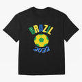 Brazil FIFA world cup 2022 T shirt Oversized T-Shirt Celebrate National Team Dreams in the FIFA World Cup 2026 Group Stage Journey through Messi, CR7 and Mbappe Highlights, Portugal, Spain and Germany Pride, Football History, Final Match Energy,