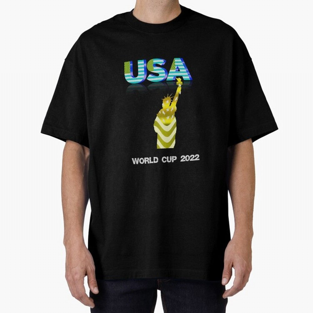 USA World Cup 2022 Oversized T-Shirt Celebrate Supporters United by the FIFA World Cup 2026 USA Canada Mexico Journey through Neymar, Haaland and Cristiano Ronaldo Highlights, Portugal Pride, Vintage Soccer Flavor, Modern Football Stars, National