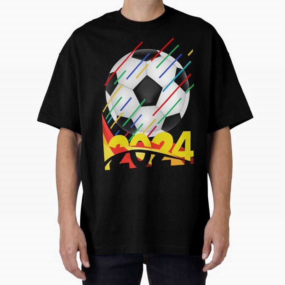 FOOTBALL 2024 Oversized T-Shirt Show Your Love for the FIFA World Cup 2026 USA Canada Mexico Journey through Messi and Cristiano Ronaldo Highlights, England, France and Netherlands Pride, Tournament Hype, Historic Matchups, Family Viewing Parties