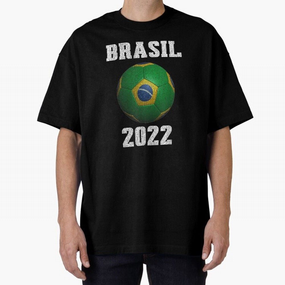 Brasil Flag Soccer Jersey Football Graphic Design T-Shirt Oversized T-Shirt Bring Retro Soccer Energy to FIFA World Cup 2026 USA Canada Mexico Built around Cristiano Ronaldo, France and Portugal Energy, Fan Favorite Moments, National Team Passion,