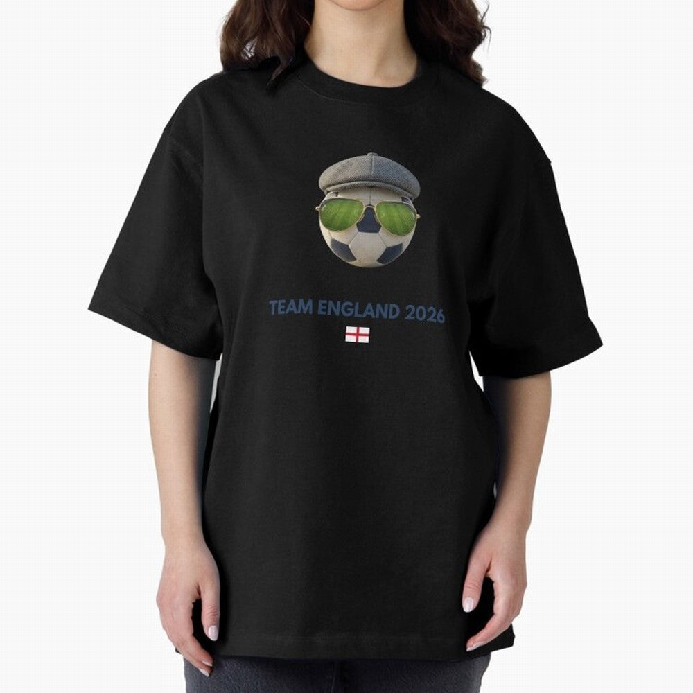 Football Fan Gear: Team England 2026 Oversized T-Shirt Experience FIFA World Cup 2026 for Fans of Haaland and Brazil, Portugal and Argentina, Bringing Fan Favorite Moments, National Team Passion, Big Match Drama and Soccer History; Ideal for Fans