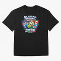 Global Football Unites 2026 USA Canada Mexico Oversized T-Shirt Treasure the FIFA World Cup 2026 Group Stage Journey through Neymar Highlights, Brazil Pride, Sports Nostalgia, International Competition, Famous Players and Unforgettable Victories;