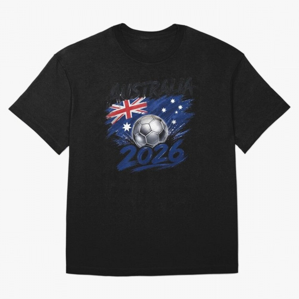 Australia Soccer 2026: Grunge Flag & Football Pride Oversized T-Shirt Carry National Pride through the FIFA World Cup 2026 Journey through Cristiano Ronaldo, Haaland and CR7 Highlights, Brazil Pride, Football History, Final Match Energy, Crowd