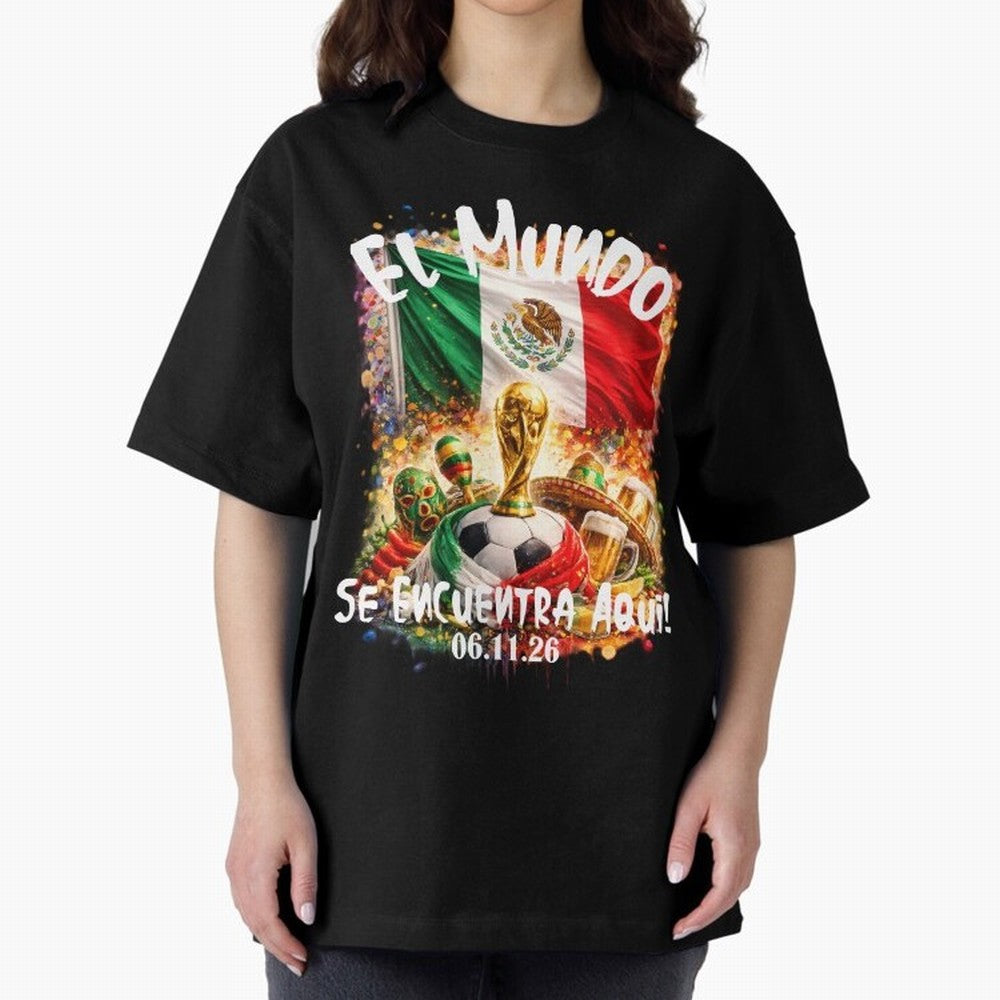 World Cup 2026 Oversized T-Shirt Keep the Match Day Mood of FIFA World Cup 2026 Group Stage Spirit, Celebrating England and Germany, Messi, Neymar and Mbappe, Supporter Pride, Iconic Celebrations, Legendary Names and Global Match Day Energy; Made
