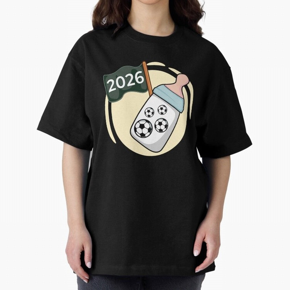 Baby 2026 FOOTBALL Oversized T-Shirt Enjoy FIFA World Cup 2026 Featuring Mbappe, France and Portugal Energy, Tournament Hype, Historic Matchups, Family Viewing Parties and Global Sports Pride; Created for Match Day Parties, Soccer Gifts, Fan