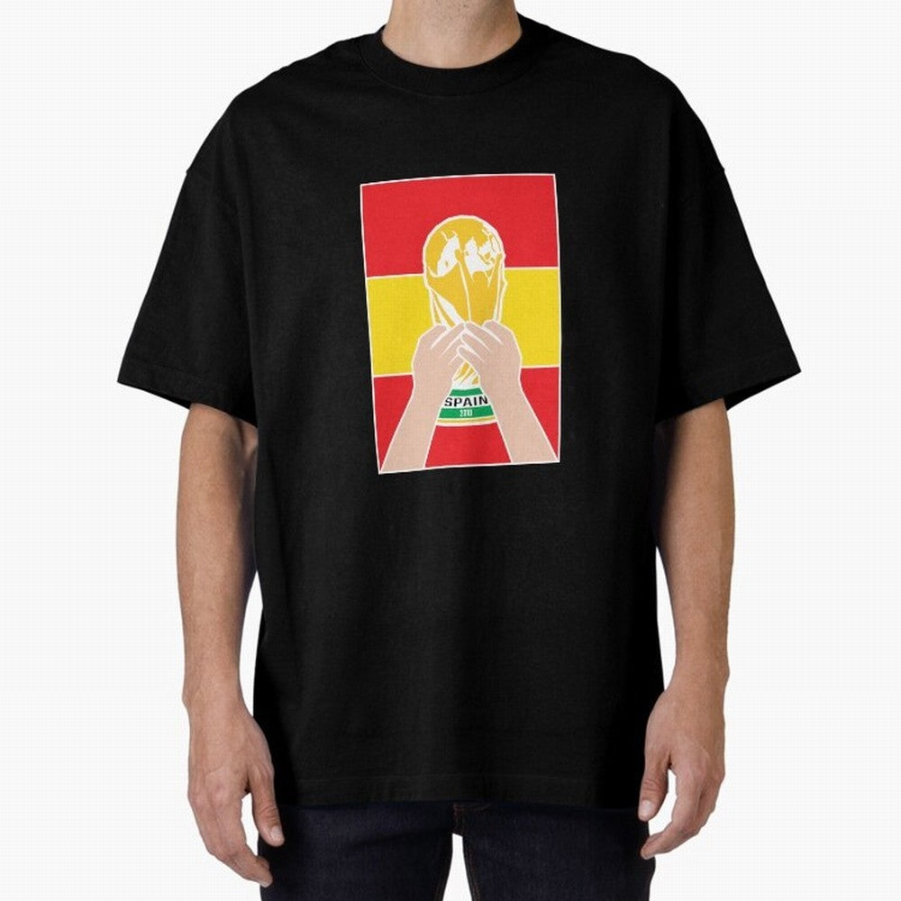 Champion Spain 2010 Oversized T-Shirt Fuel the Hype around FIFA World Cup 2026 Spirit, Centered on Spain and Netherlands, CR7 and Messi, Stadium Memories, Football Loyalty, International Chants and Championship Tradition; Ideal for Fans Who Follow