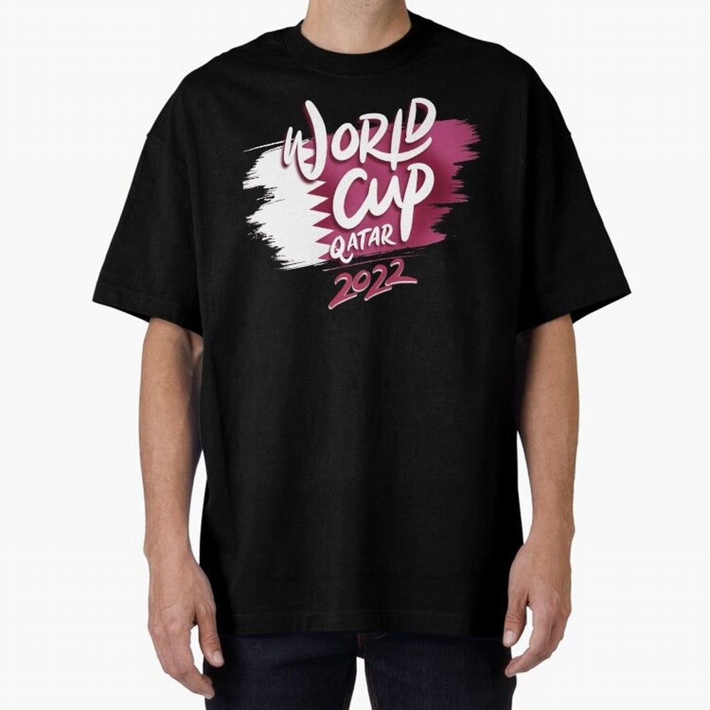 Qatar 2022 Oversized T-Shirt Share the Excitement of FIFA World Cup 2026 Spirit, Built around Germany, Cristiano Ronaldo, Haaland and CR7, Stadium Chants, National Pride, Trophy Dreams and Unforgettable Football Memories; Ideal for Football Dads,