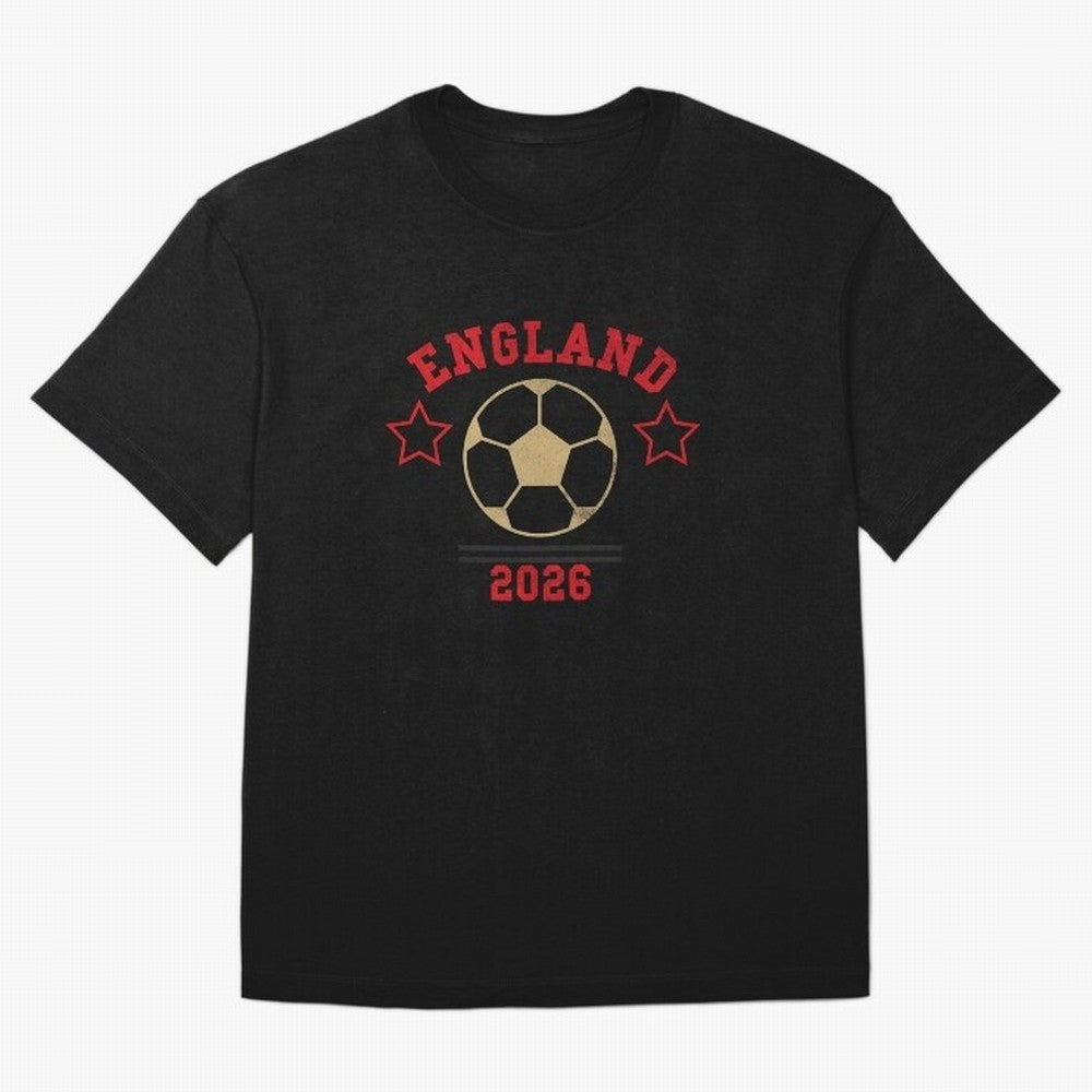 England ¡ª Vintage Soccer Tee Oversized T-Shirt Celebrate Global Football Passion for FIFA World Cup 2026 Group Stage, Celebrating CR7, Germany, Global Supporter Spirit, Legendary Goals, National Colors and Tournament Celebration; Made for