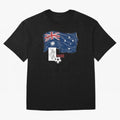 Australia 2026 Soccer Pride - Boxing Kangaroo & Dynamic Waving Flag. Oversized T-Shirt Celebrate the Magic of FIFA World Cup 2026 Group Stage Spirit, Centered on Netherlands, Messi, Neymar and Mbappe, Supporter Pride, Iconic Celebrations, Legendary