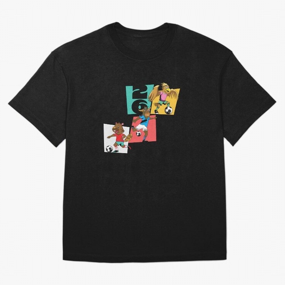 North America Mascots 2 T-Shirt_83568192 Oversized T-Shirt Bring Global Tournament Vibes to Match Day Hype around FIFA World Cup 2026 Group Stage, Cristiano Ronaldo, Haaland and CR7, Argentina, Sports Nostalgia, International Competition, Famous