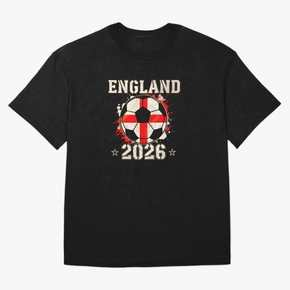 Front Print England Soccer World Cup 2026 - English Fan Gift T-Shirt_84562392 Oversized T-Shirt Celebrate Soccer Greatness during Global Football Passion for FIFA World Cup 2026 Group Stage, Centered on CR7, Argentina, Fan Favorite Moments,
