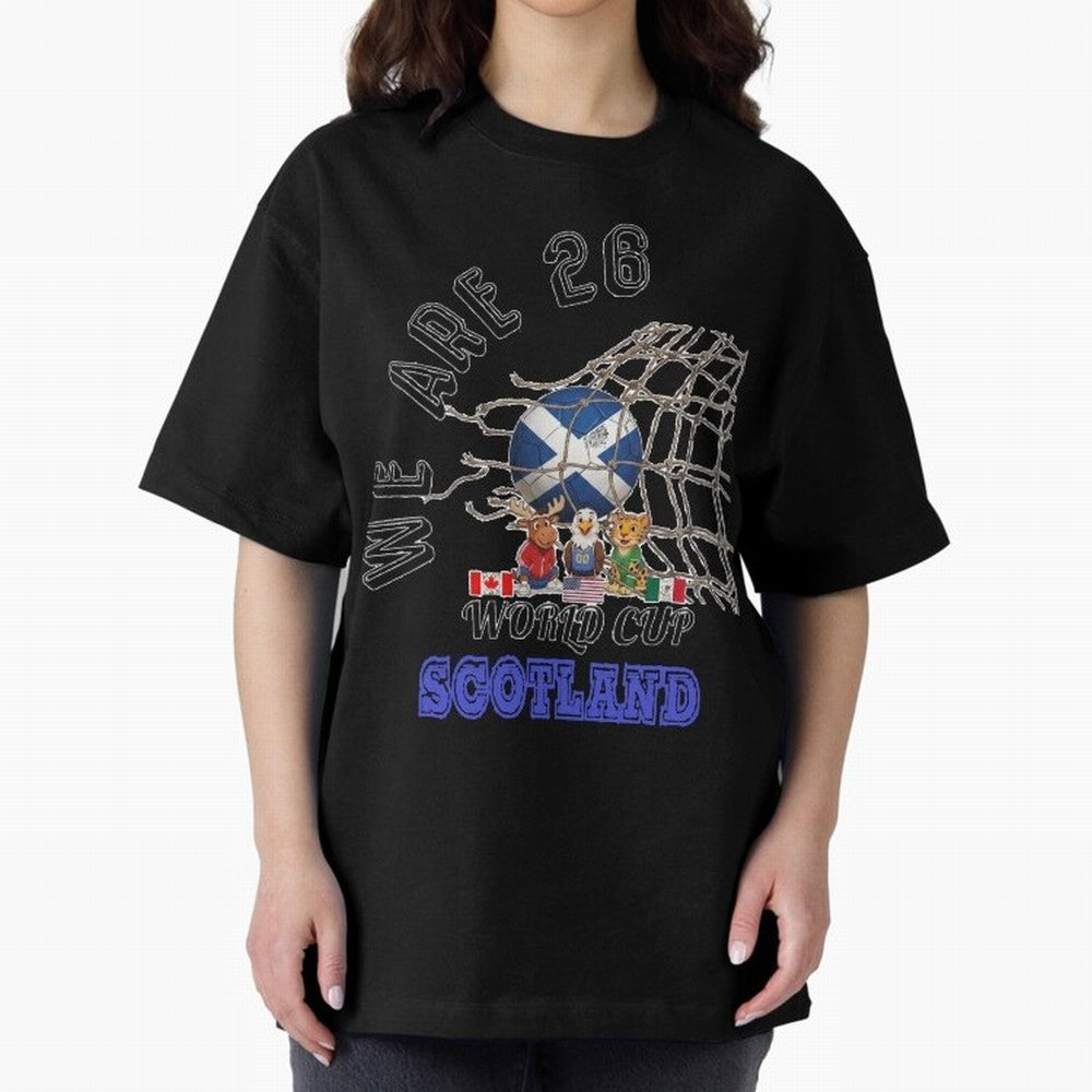 World cup 26 - Scotland Oversized T-Shirt Honor the FIFA World Cup 2026 Journey through Messi Highlights, Brazil Pride, Football History, Final Match Energy, Crowd Noise and Once in a Lifetime Moments; Built for Supporters Chasing Trophy Dreams,