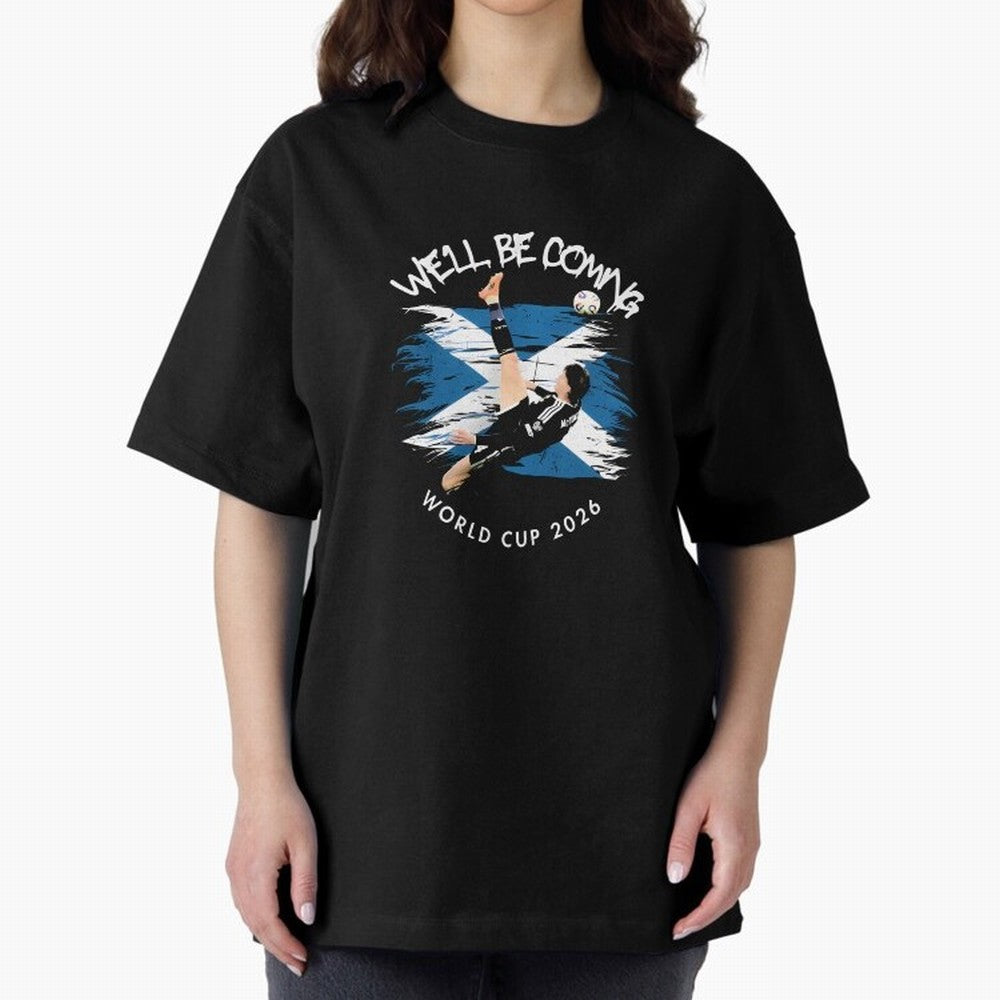 We'll be coming 2026 - Scotland World Cup 2026 ¨C Tartan Army Returns T-Shirt_83870657 Oversized T-Shirt Fuel Your Fan Pride for FIFA World Cup 2026 Group Stage for Fans of Haaland and Portugal, Spain and Germany, Bringing Championship Spirit,