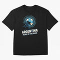Argentina Heart of the Game ¨C Retro Soccer Fan Design Oversized T-Shirt Elevate FIFA World Cup 2026 Group Stage for Fans of Neymar, Haaland and Cristiano Ronaldo and Germany, Bringing Match Day Excitement, Supporter Culture, Golden Goals and