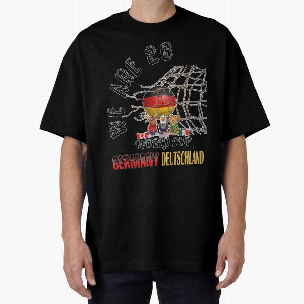 World cup 26 - Germany Oversized T-Shirt Bring Global Football Passion for FIFA World Cup 2026, Made for Neymar, Haaland and Cristiano Ronaldo, France and Portugal, Worldwide Fan Energy, Dramatic Goals, Stadium Lights and Championship Celebrations;