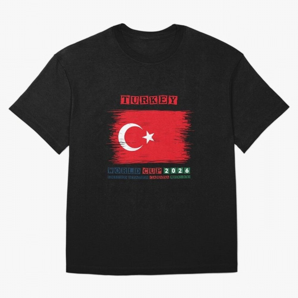 TURKEY WORLD CUP 2026 Oversized T-Shirt Experience Match Day Hype around FIFA World Cup 2026, Messi, CR7 and Mbappe, England, Match Day Excitement, Supporter Culture, Golden Goals and Global Football Passion; Made for Die Hard Supporters, Soccer