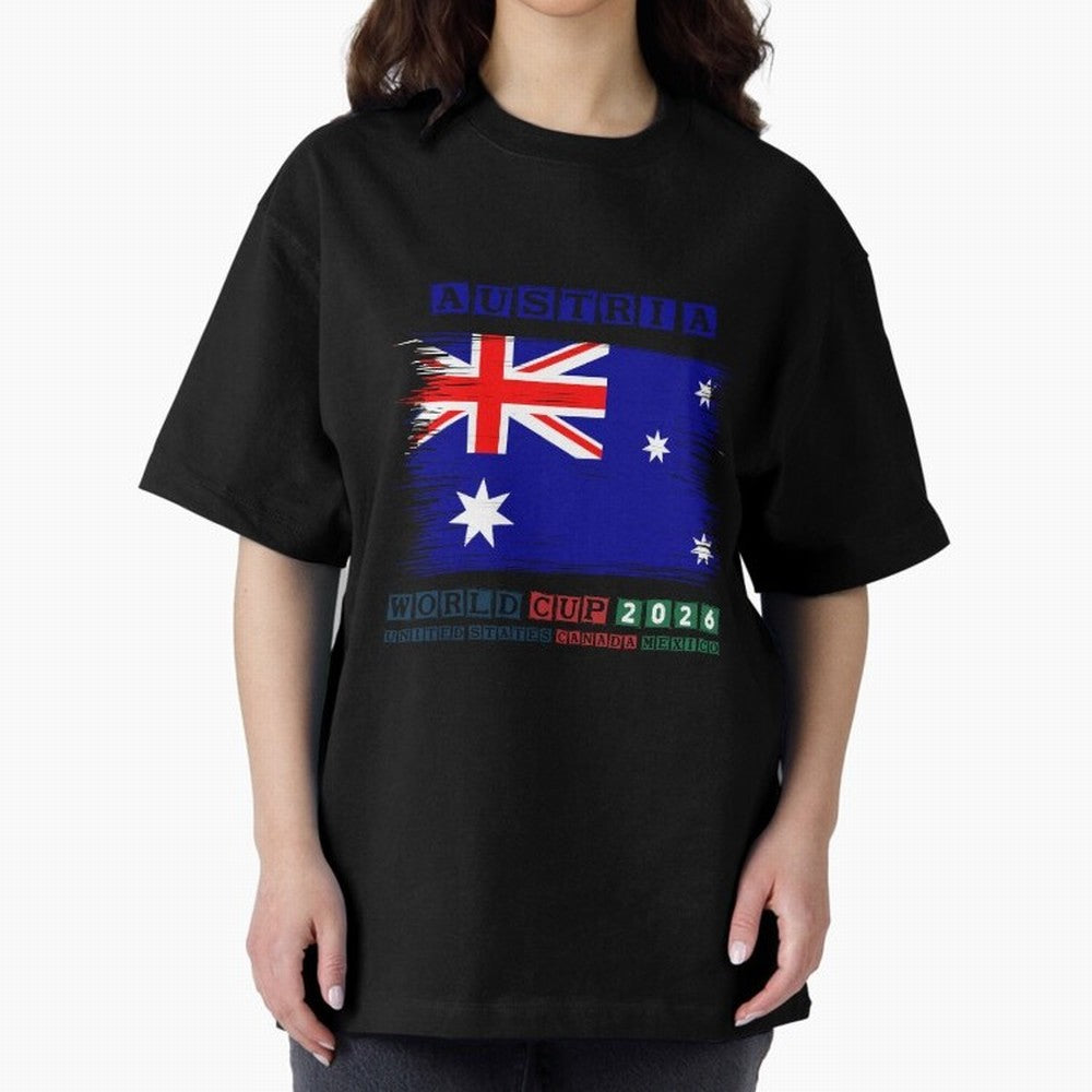 AUSTRIA WORLD CUP 2026 Oversized T-Shirt Honor the Beautiful Game during the FIFA World Cup 2026 Group Stage Journey through Neymar, Haaland and Cristiano Ronaldo Highlights, Argentina and Brazil Pride, Stadium Memories, Football Loyalty,