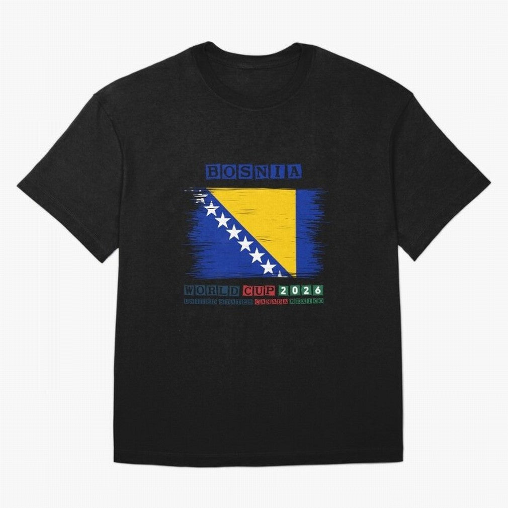 BOSNIA WORLD CUP 2026 Oversized T-Shirt Bring Home FIFA World Cup 2026 for Fans of Mbappe and Neymar and Brazil, Portugal and Argentina, Bringing Soccer Culture, Superstar Moments, National Team Dreams and Competitive Fire; Ideal for Fans Who