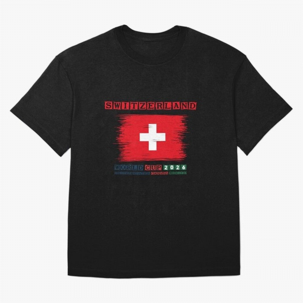 SWETZERLAND WORLD CUP 2026 Oversized T-Shirt Show Your Stadium Side during Match Day Hype around FIFA World Cup 2026, Messi and Cristiano Ronaldo, Argentina, Football History, Final Match Energy, Crowd Noise and Once in a Lifetime Moments; Great