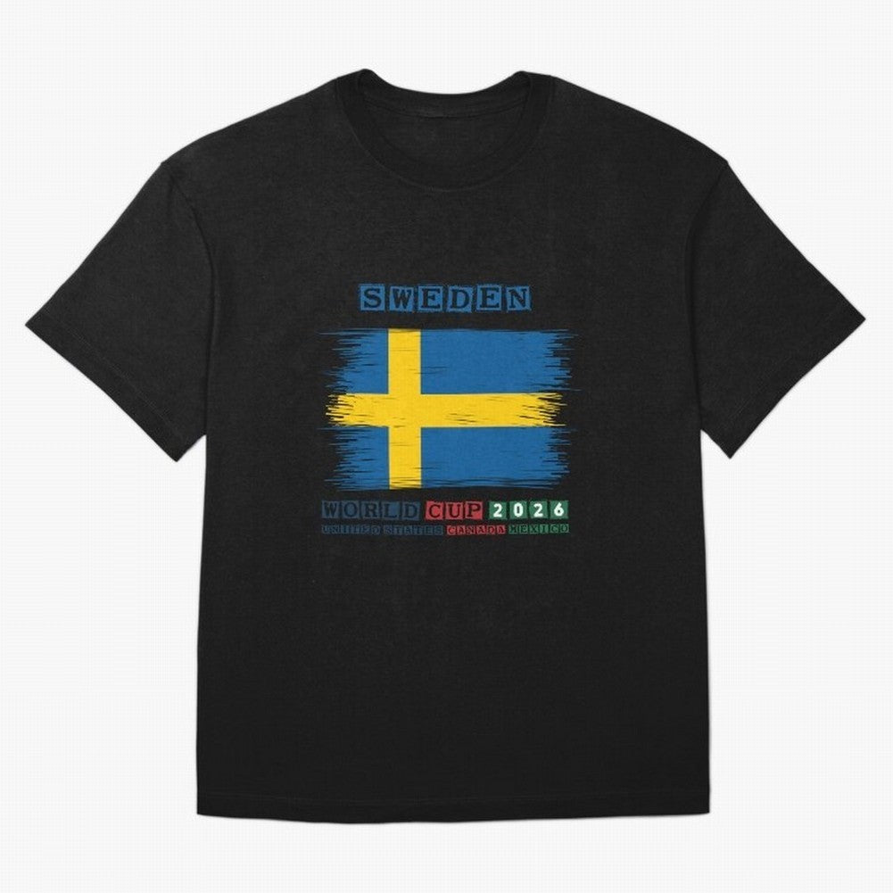 SWEDEN WORLD CUP 2026 Oversized T-Shirt Feel Global Football Passion for FIFA World Cup 2026, Driven by Haaland, Brazil, Football Passion, Legendary Performances, Festival Vibes and Supporter Community; Ideal for Football Dads, Football Moms,