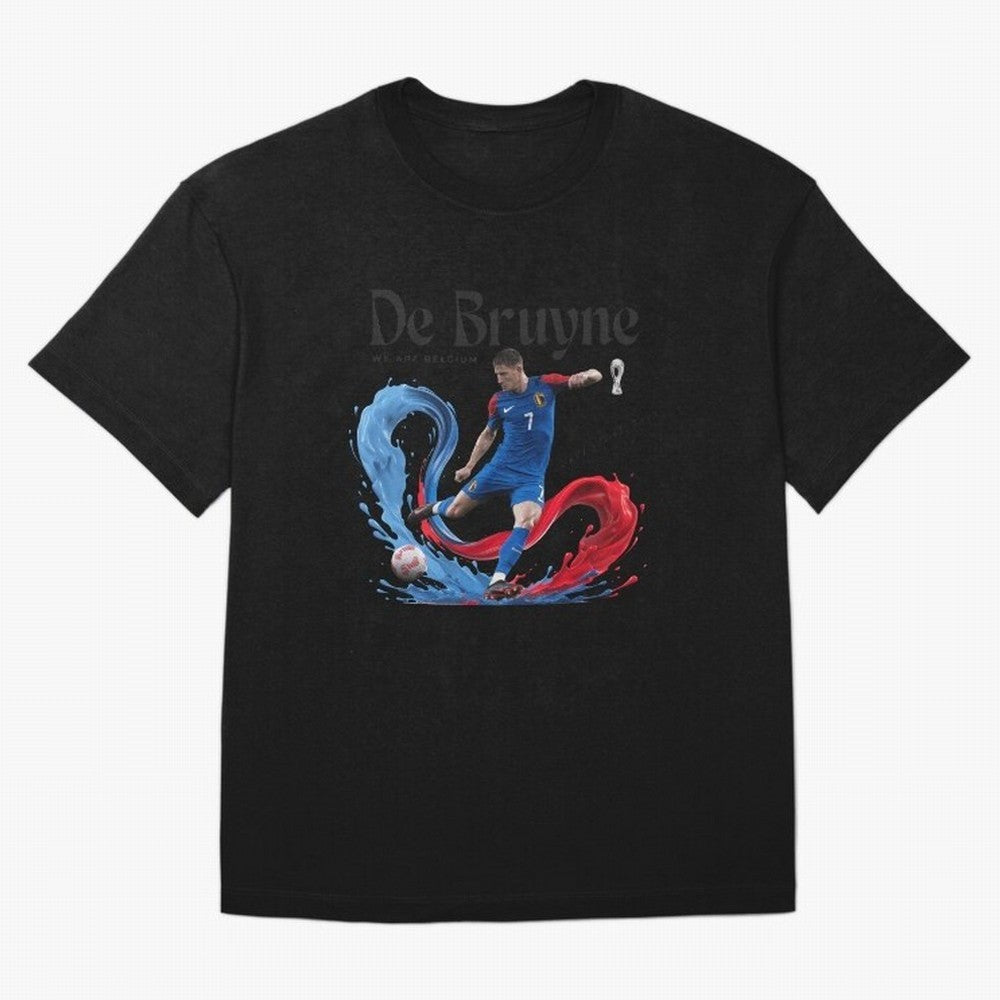 De Bruyne - We are Belgium Oversized T-Shirt Enjoy the Biggest Football Party of FIFA World Cup 2026 Group Stage Filled with Messi, England Energy, Global Supporter Spirit, Legendary Goals, National Colors and Tournament Celebration; Great for