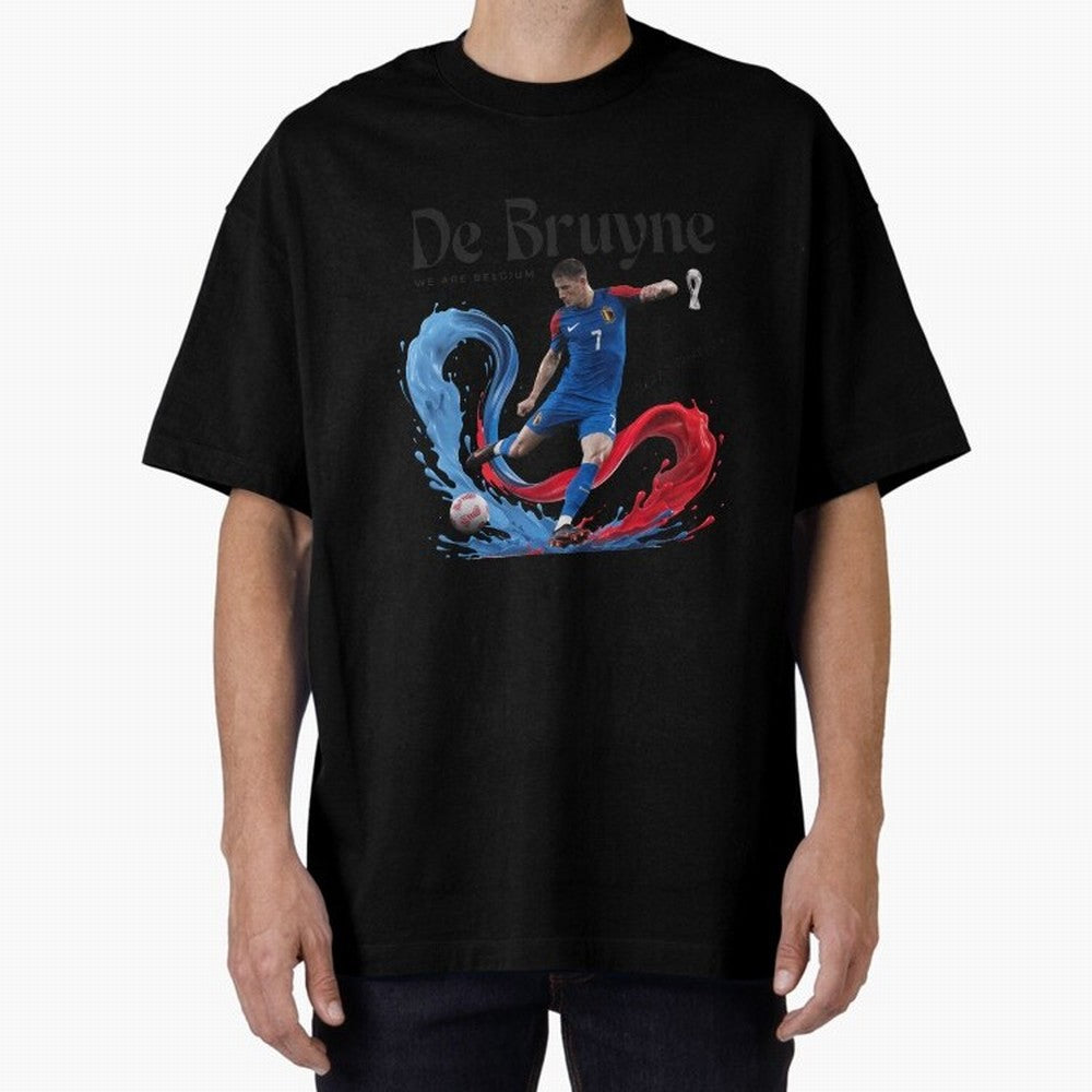 De Bruyne - We are Belgium Oversized T-Shirt Enjoy the Biggest Football Party of FIFA World Cup 2026 Group Stage Filled with Messi, England Energy, Global Supporter Spirit, Legendary Goals, National Colors and Tournament Celebration; Great for