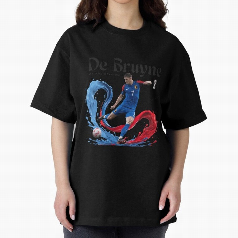 De Bruyne - We are Belgium Oversized T-Shirt Enjoy the Biggest Football Party of FIFA World Cup 2026 Group Stage Filled with Messi, England Energy, Global Supporter Spirit, Legendary Goals, National Colors and Tournament Celebration; Great for