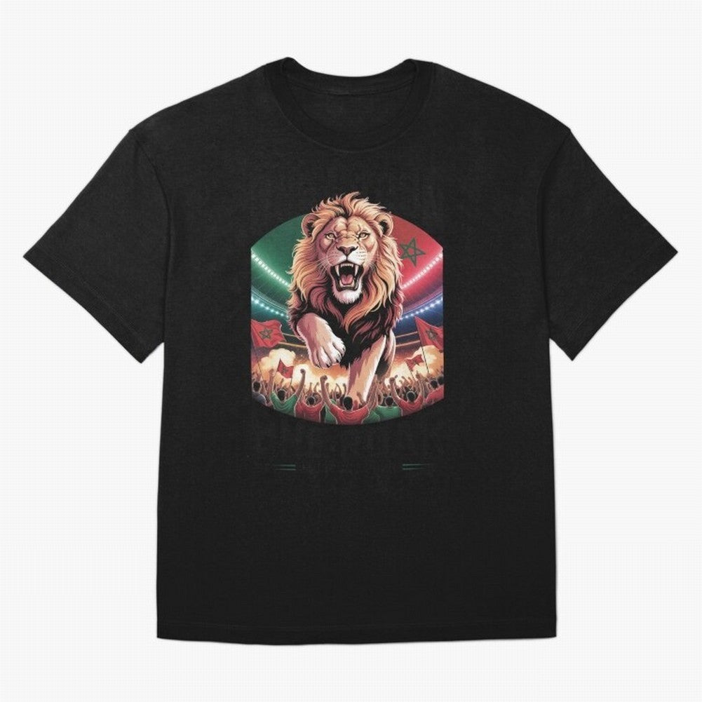 Morocco Football - One Nation, One Roar Oversized T-Shirt Represent Football Lovers during the FIFA World Cup 2026 Group Stage Journey through Messi Highlights, Argentina and Brazil Pride, Global Supporter Spirit, Legendary Goals, National Colors