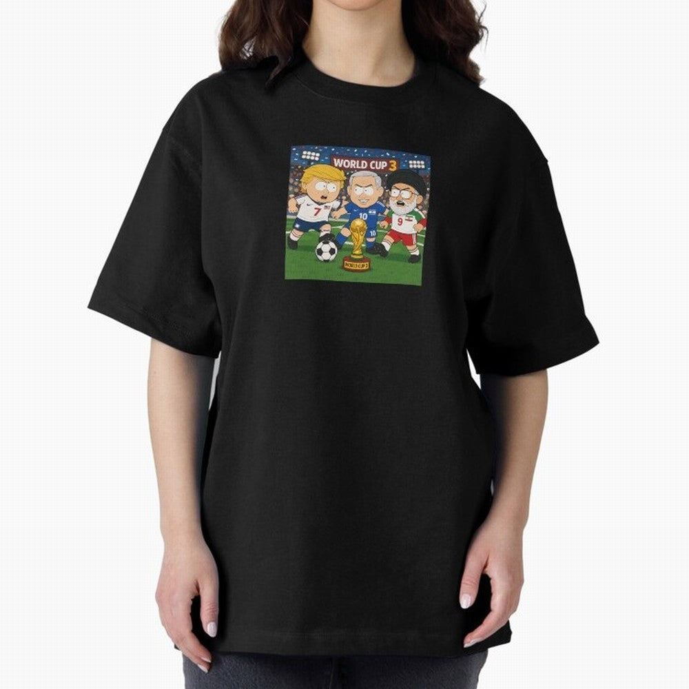 WORLD CUP 3 Oversized T-Shirt Bring International Match Energy to FIFA World Cup 2026 Group Stage Driven by Mbappe, Argentina Energy, Football Passion, Legendary Performances, Festival Vibes and Supporter Community; Perfect for People Who Love